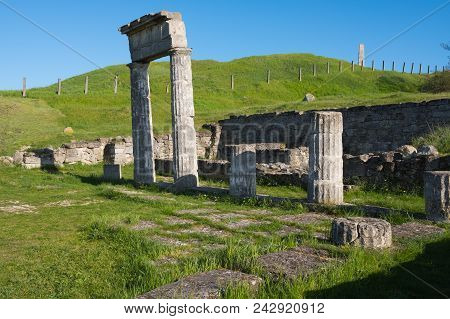 Ancient City Of Panticapaeum, Kerch, Crimea. Excavations Of The Ancient City.