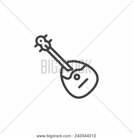 Domra Outline Icon. Linear Style Sign For Mobile Concept And Web Design. Musical Instrument Simple L