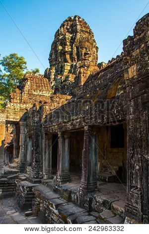 Atient Old Ta Phrom Temple In Angkor Wat In Cambodia