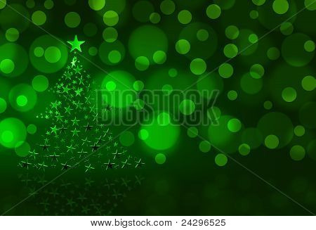 Tras Weihnachtsbaum auf grün