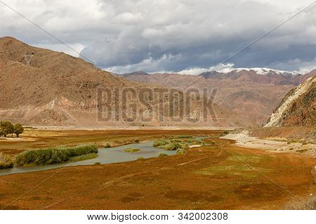 Chu River, Kyrgyzstan, Border Between The Issyk-kul Region And The Naryn Region, Kochkor