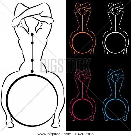 An image of ball balancing spine alignment man.