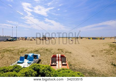 Na praia eu