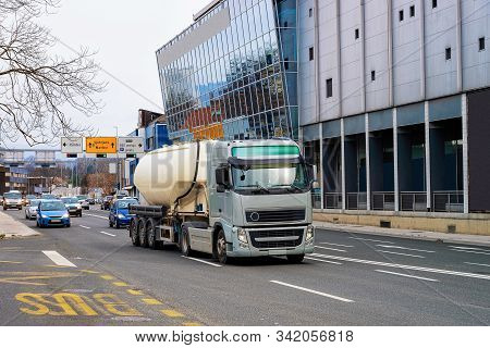 Truck With Cistern On Road Celje Slovenia