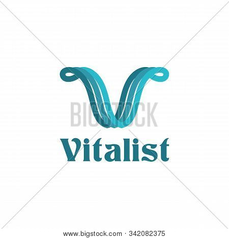 Initial V Vitalist Logo Design Template Unique