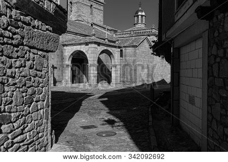Typical Street In The Historic Village Of La Alberca. Spain.