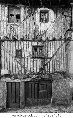 Popular Architecture In The Historic Village Of La Alberca. Salamanca. Spain.