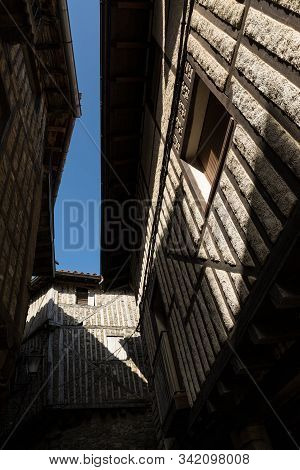 Popular Architecture In The Historic Village Of La Alberca. Salamanca. Spain.