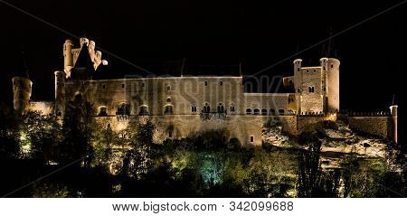 Night Photography Of The Alcázar De Segovia. Spain.