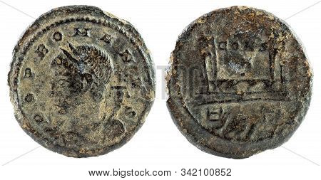 Ancient Roman Copper Coin. Pop Romanvs. Ae.