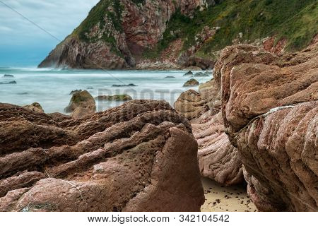 Landscape In Ballota Beach. Llanes. Asturias. Spain.