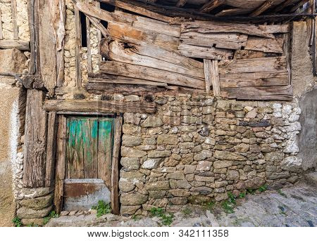 Popular Architecture In The Historic Village Of La Alberca. Salamanca. Spain.