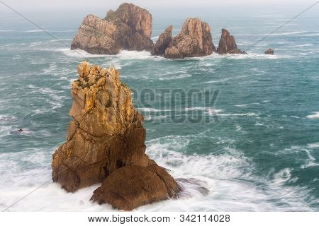 Landscape In The Urros De Liencres. Cantabria. Spain.