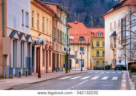 Cityscape With Road Of Celje Old Town In Slovenia