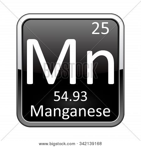 The Periodic Table Element Manganese. Vector Illustration