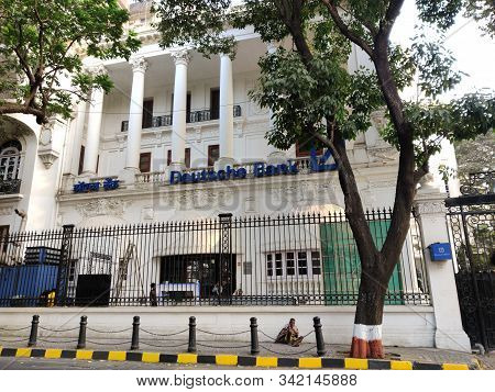 Mumbai, India - April, 2017: Cityscape Of Mumbai Near Chhatrapati Shivaji Maharaj Terminus Railway S