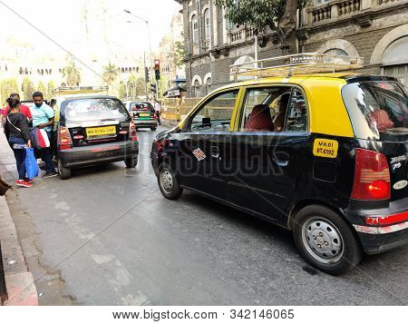 Mumbai, India - April, 2017: Cityscape Of Mumbai Near Chhatrapati Shivaji Maharaj Terminus Railway S