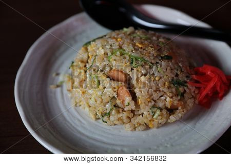 Fired Rice Chahan Japanese Fried Rice On A Plate