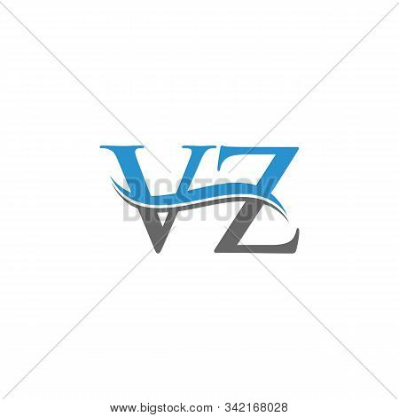 Initial Vz Letter Linked Logo. Creative Letter Vz Modern Business Logo Vector Template. Vz Logo Temp