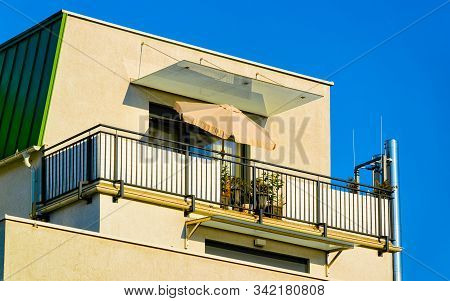 Balcony Of Modern Residential Apartment And Flat Building Exterior Leibnitz Reflex