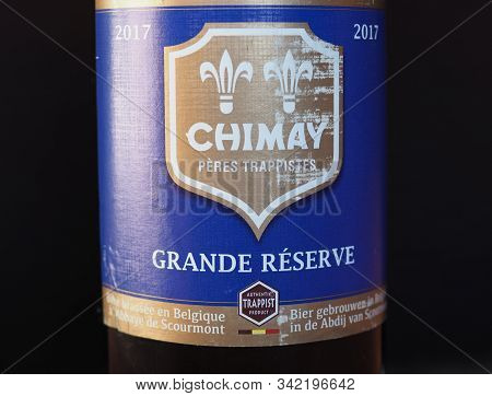 Chimay - Dec 2019: Chimay Sign On Beer Bottle