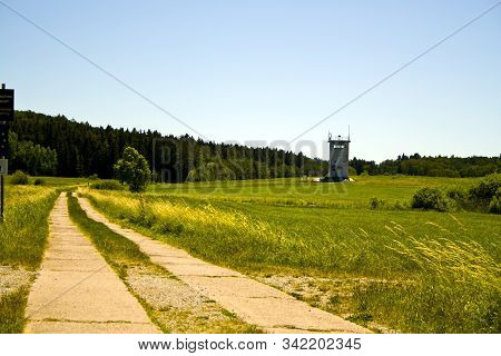 Behrungen, Thuringia, Ddr Monument, Germany - June 27, 2019 Border Road Of The Former Inner German B