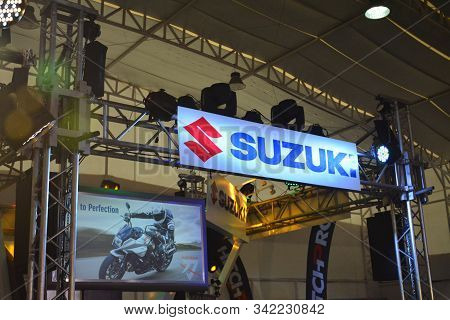 Pasig, Ph - Sept. 29: Suzuki Motorcycle Signage At Philippine Moto Heritage Weekend On September 29,