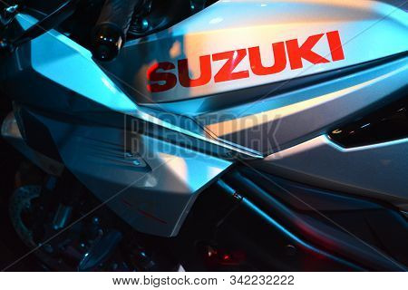 Pasig, Ph - Sept. 29: Suzuki Motorcycle At Philippine Moto Heritage Weekend On September 29, 2019 In