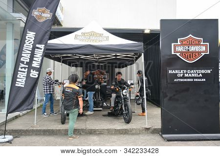 Pasig, Ph - Sept. 29: Harley Davidson Motorcycle Booth At Philippine Moto Heritage Weekend On Septem