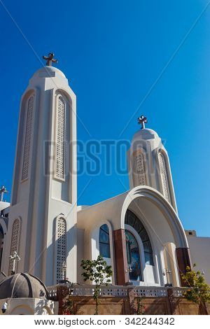 Facade Of Coptic Orthodox Church In Hurghada, Egypt