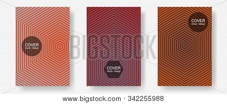 Halftone Gradient Texture Vector Cover Layouts. Simple Book Covers. Halftone Lines Annual Report Tem