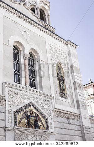 Serbian Orthodox Saint Spyridon Church (chiesa Di San Spiridione) In Trieste, Italy Near The Canal G