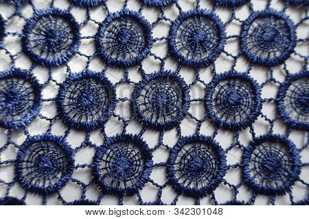 Blue Lace With Circular Pattern From Above