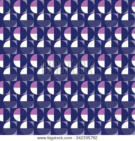 Purple Blue Circular Geometric Repeat Vector Pattern