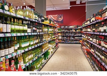 BERLIN, GERMANY - CIRCA SEPTEMBER, 2019: interior shot of Kaufland in Berlin. Kaufland is a German hypermarket chain, part of the Schwarz Gruppe which also owns Lidl and Handelshof.