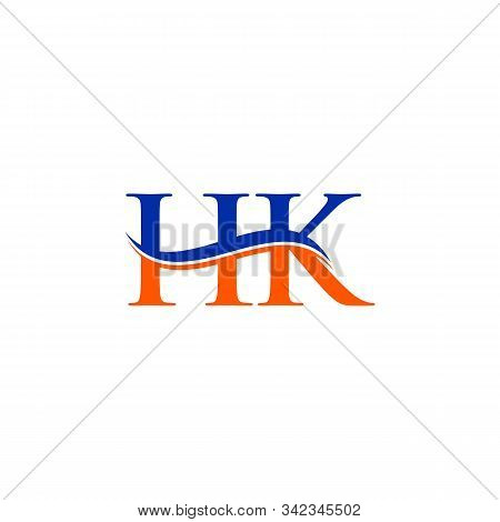 Hk Letter Type Logo Design Vector Template. Abstract Letter Hk Logo Design