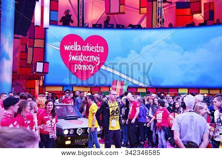 Warsaw, Poland. 13 January 2017. Red Heart, A Symbol Of Social Charity. The Charity Campaign Of The 