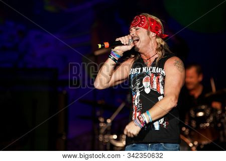 HUNTINGTON, NY - DEC 28: Bret Michaels performs in concert at the Paramount on December 28, 2019 in Huntington, New York.