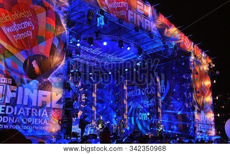 Warsaw, Poland. 10 January 2016. Wosp. Free Concert At The Charity Campaign Of The Great Orchestra O