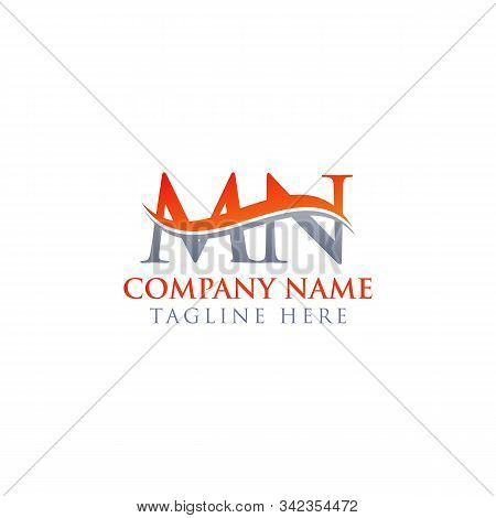 Initial Mn Letter Logo Design Vector Template. Abstract Letter Mn Logo Design