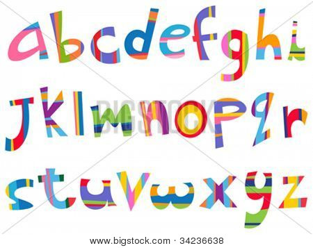 fun Kleinbuchstaben-alphabet