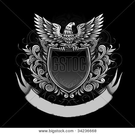 Eagle on Dark Shield Insignia