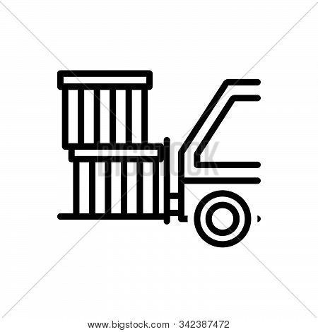 Black Line Icon For Goods Cargo Wares Stock Commodities