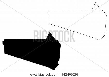 Kweneng District (districts Of Botswana, Republic Of Botswana) Map Vector Illustration, Scribble Ske