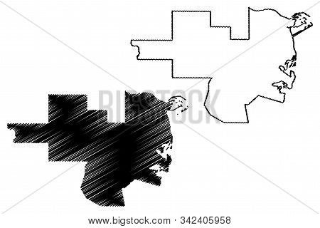 Al Khor (state Of Qatar, Municipalities Of Qatar) Map Vector Illustration, Scribble Sketch Al Khor A