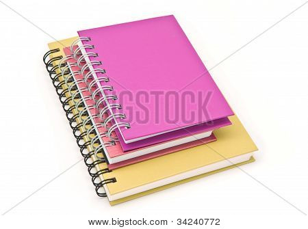 Stack Of Ring Binder Book Or Notebook