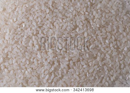 Basmati Rice. Jasmine Rice. Top View Closeup.