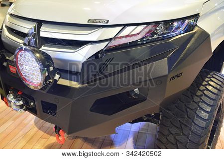 Pasay, Ph - Nov. 16: Mitsubishi Strada Pick Up At Manila Auto Salon On November 16, 2019 In Smx Conv