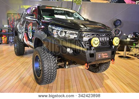 Pasay, Ph - Nov. 16: Toyota Hilux Pick Up At Manila Auto Salon On November 16, 2019 In Smx Conventio