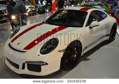 Pasay, Ph - Nov. 16: Porsche Sports Car At Manila Auto Salon On November 16, 2019 In Smx Convention 